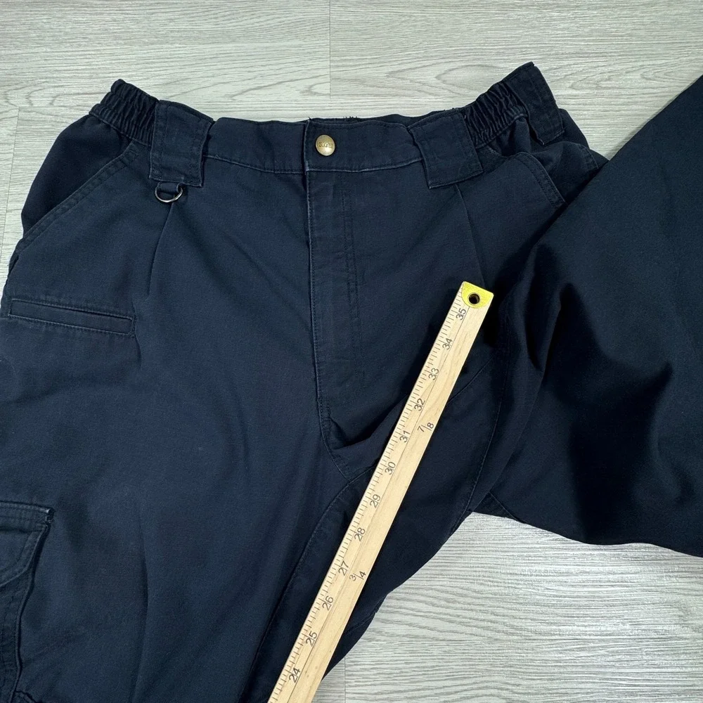 5.11 Tactical Men's Cargo Pants Cotton Canvas Navy Blue 34X30 Workwear Techwear